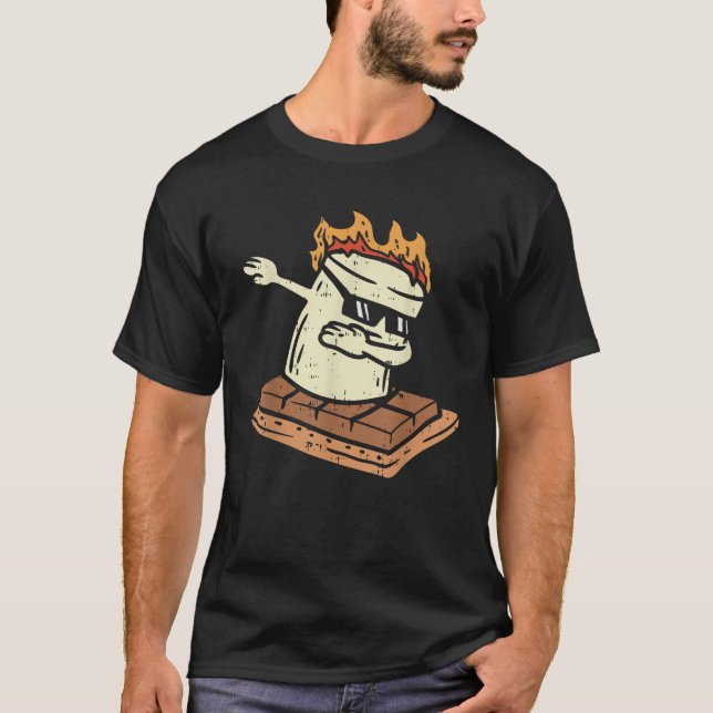 T-shirt Dabbing Smore Marshmallow Cute Dab Dance Camping C (Devant)