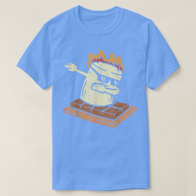 T-shirt Dabbing Smore Marshmallow Cute Dab Dance Camping C (Design devant)