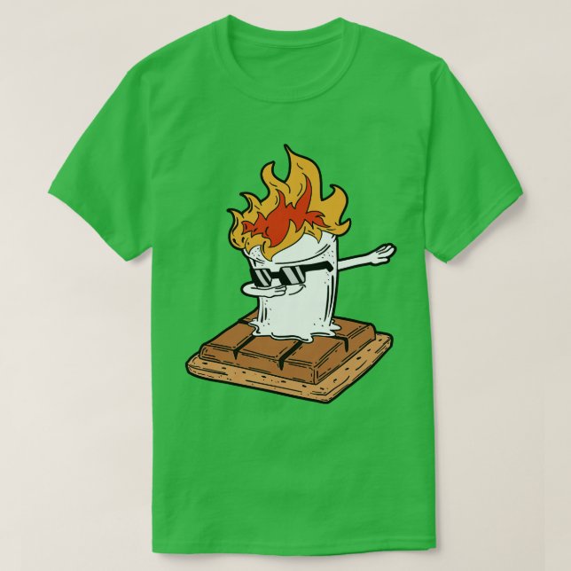 T-shirt Dabbing Smore Marshmallow Funny Dab Dance Camping (Design devant)