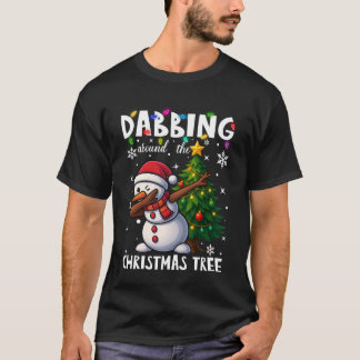 T-shirt Dabbing Snowman Santa Squad Christmas Tree Boys Me