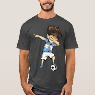 T-shirt Dabbing Soccer Argentina Jersey - Foo argentin
