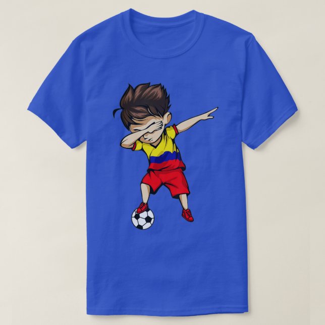 T-shirt Dabbing Soccer Boy Colombia Jersey Colombian Footb (Design devant)