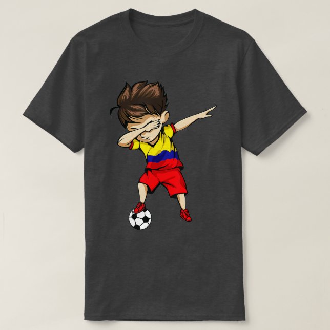T-shirt Dabbing Soccer Boy Colombia Jersey Colombien Pied (Design devant)