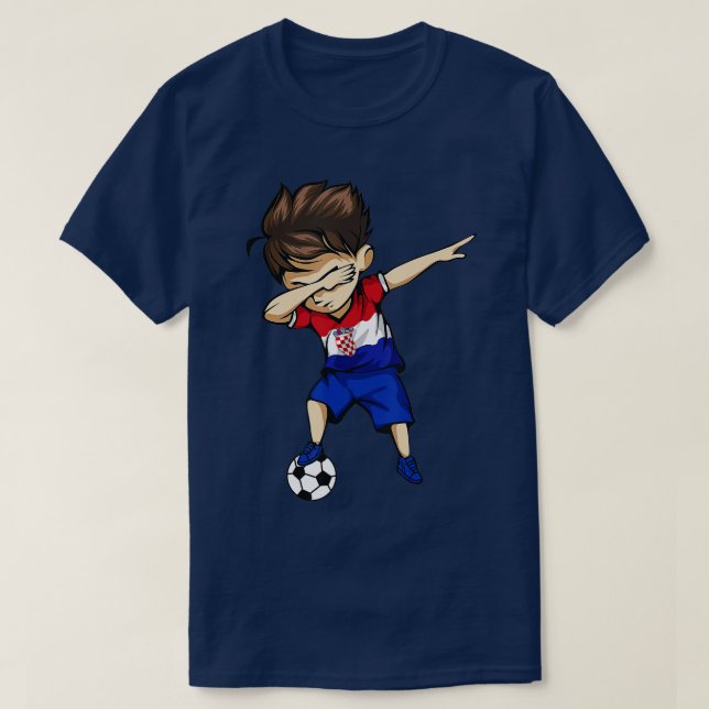 T-shirt Dabbing Soccer Boy Croatie Jersey Football croate (Design devant)