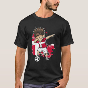 T-shirt Dabbing Soccer Boy Danemark Jersey - Danemark Cart