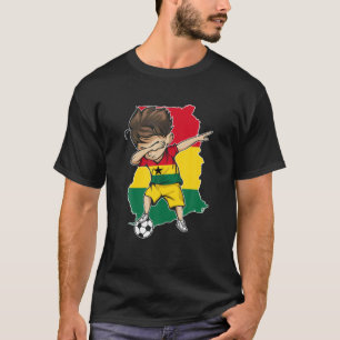 T-shirt Dabbing Soccer Boy Ghana Jersey - Ghana Carte Drap