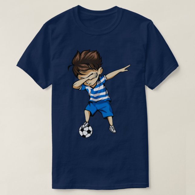 T-shirt Dabbing Soccer Boy Greece Jersey Greek Football Gi (Design devant)