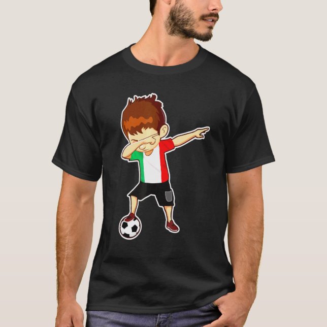 T-shirt Dabbing Soccer Boy Italie Hommes Femmes Enfants It (Devant)