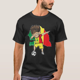 T-shirt Dabbing Soccer Boy Sénégal Jersey - Sénégal Carte 