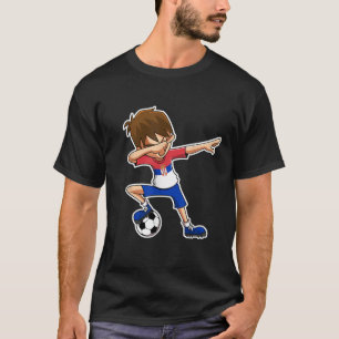 T-shirt Dabbing Soccer Boy Serbie Chemise Serbe Drapeau Je