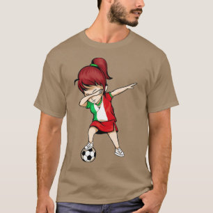 T-shirt Dabbing Soccer Girl Italie Jersey - Footba italien
