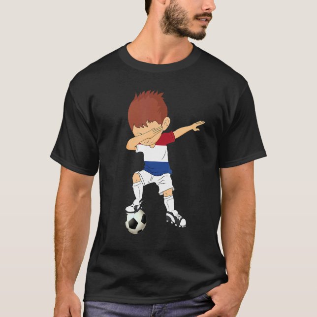 T-shirt Dabbing Soccer Pays-Bas Dutch Football 2022 (Devant)