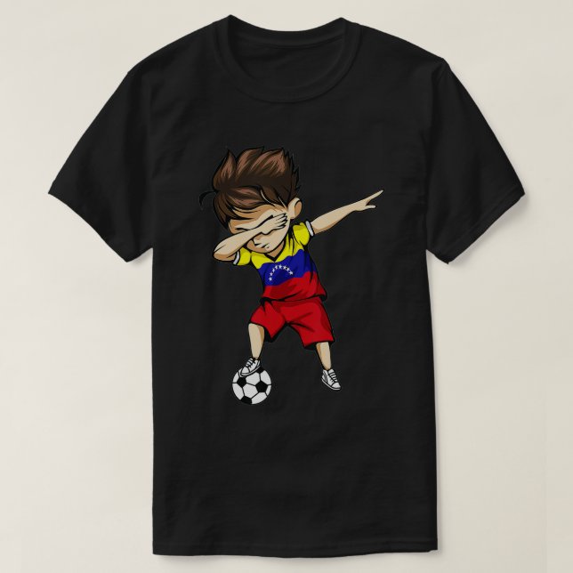 T-shirt Dabbing Soccer Venezuela Jersey Footb vénézuélien (Design devant)