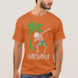 T-shirt Dabbing squelette plage nirvana 