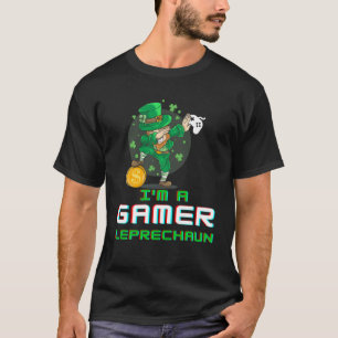 T-shirt Dabbing St Paddy's Day Video Gaming Leprechaun Gre