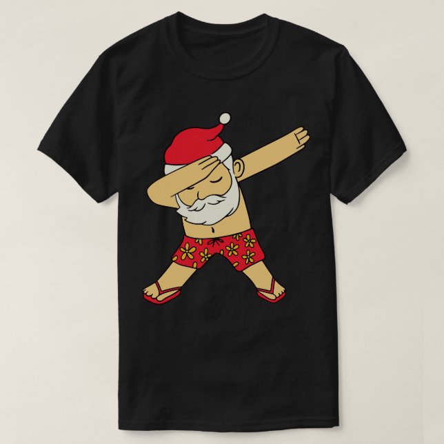 T-shirt Dabbing Summer Père Noël toon (Design devant)