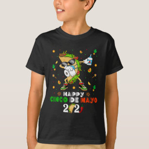 T-shirt Dabbing Taco Cinco De Mayo 2021 Face Mask Quaranti