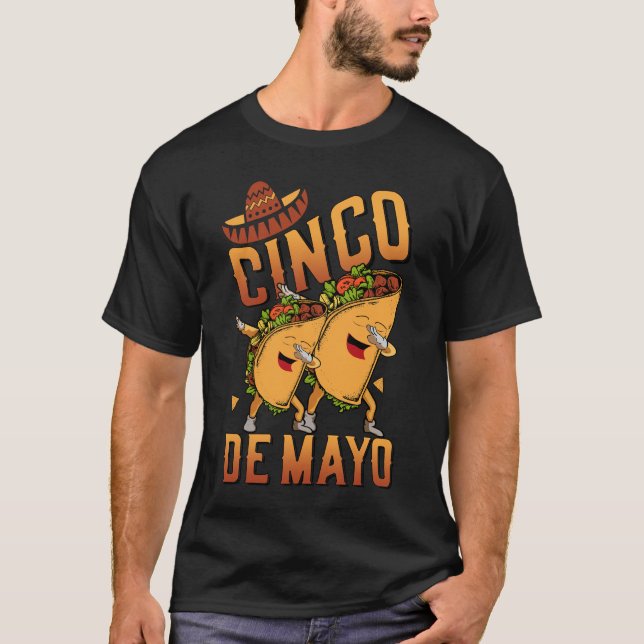 T-shirt Dabbing Taco Cinco De Mayo Drôle Garçons Hommes Me (Devant)