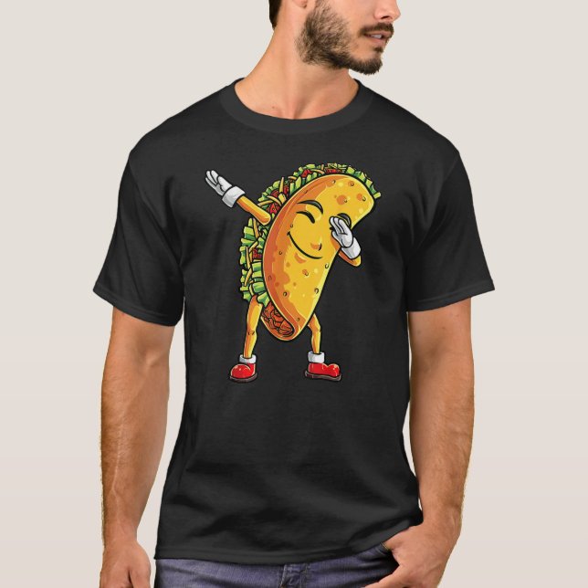 T-shirt Dabbing Taco Cinco de Mayo Funny Boys Hommes Mexic (Devant)