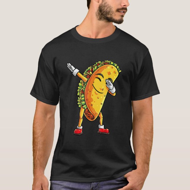 T-shirt Dabbing Taco Cinco De Mayo Garçons Hommes Cuisine  (Devant)