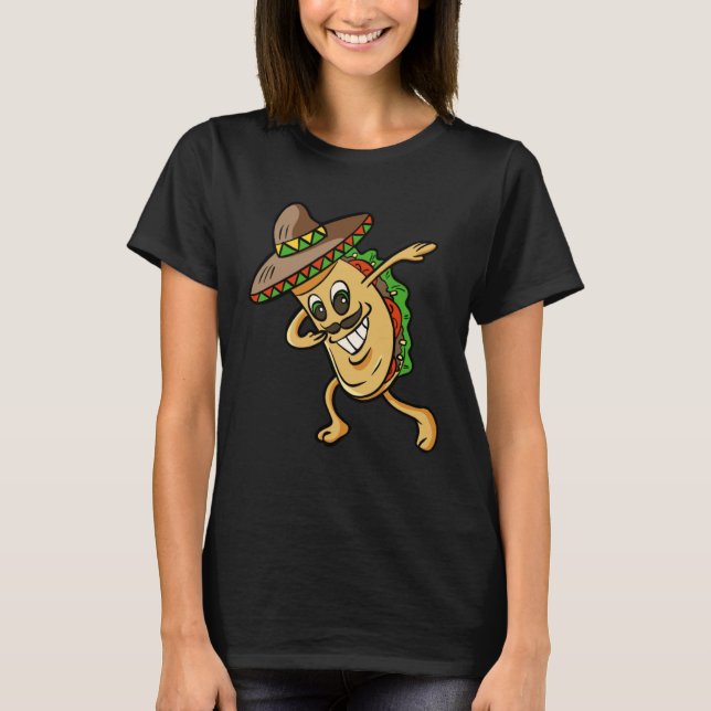 T-shirt Dabbing Taco CinCo de Mayo Mexican Food  Boys Men  (Devant)
