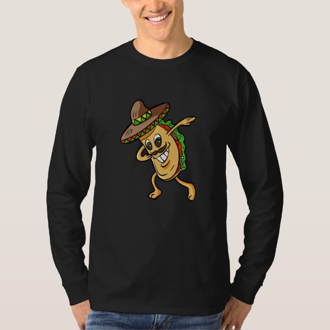 T-shirt Dabbing Taco Funny Boys Girls Men Women Mexican Fo (Devant)