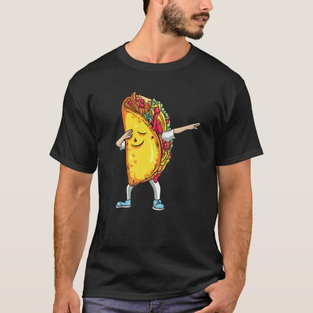 T-shirt Dabbing Taco Funny Cinco De Mayo Nourriture Mexica (Devant)