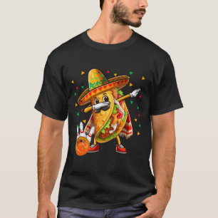 T-shirt Dabbing Taco Jouer Bowling Cinco De Mayo Joueur