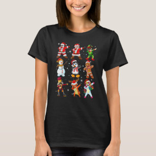 T-shirt Dabbing Team Père Noël Mme Claus Penguin Elf Chris
