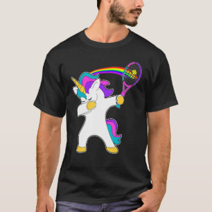 T-shirt Dabbing Tennis Unicorn Dancing Dab Pour Tennis Gir