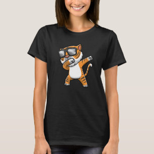 T-shirt Dabbing Tiger Avec Lunettes De Soleil Filles Garço