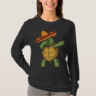T-shirt Dabbing Tortue Sombrero Vintage Vector Design_1