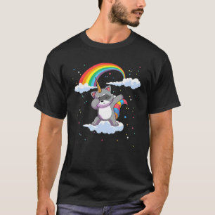 T-shirt Dabbing Trash Panda Rainbow Raccoonicorn Unicorn R