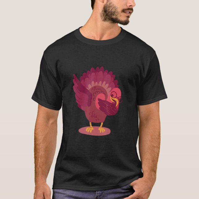 T-shirt Dabbing Turkey Thanksgiving Day Boys Girls  Dab 20 (Devant)