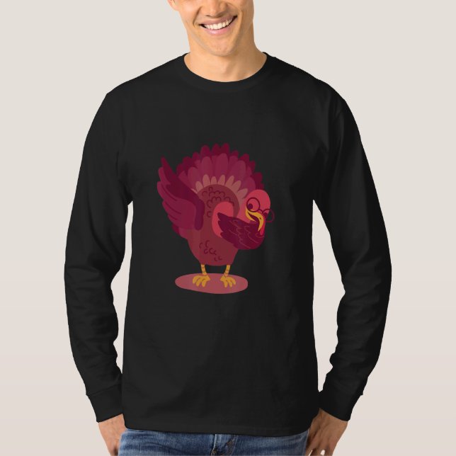 T-shirt Dabbing Turkey Thanksgiving Day Boys Girls  Dab 20 (Devant)