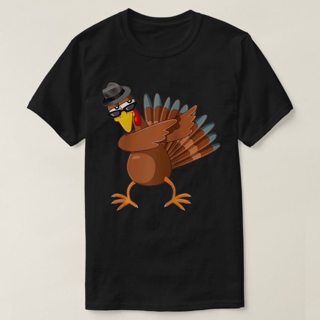 T-shirt Dabbing Turquie Thanksgiving garçons Enfants Homme (Design devant)
