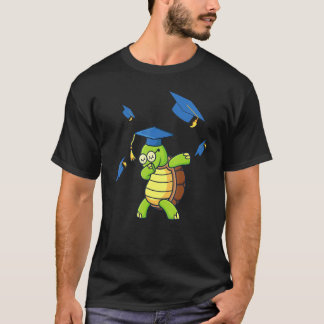 T-shirt Dabbing Turtle Graduation Student Graduated