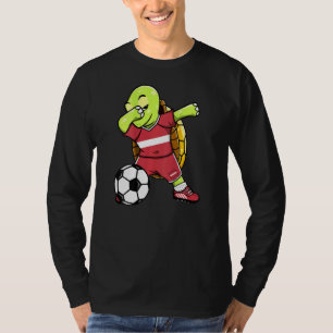 T-shirt Dabbing Turtle Lettonie Fans de football Jersey La