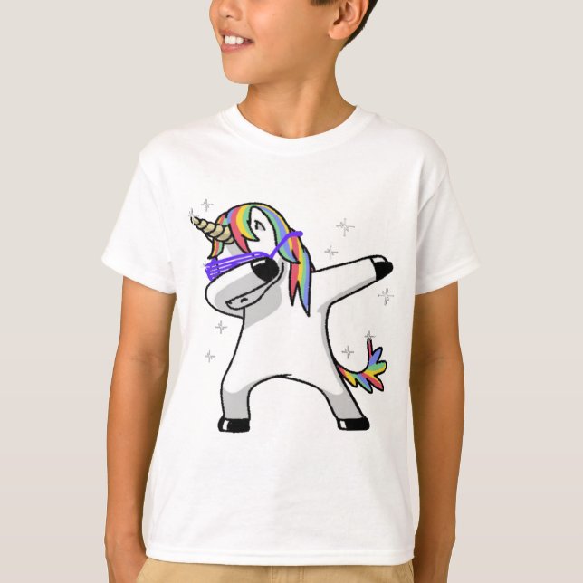 T-shirt Dabbing Unicorn (Devant)