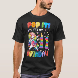T-shirt Dabbing Unicorn 11 Ans 11e Anniversaire Pop It