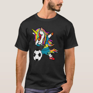 T-shirt Dabbing Unicorn Bahamas Football Drapeau Bahaméen
