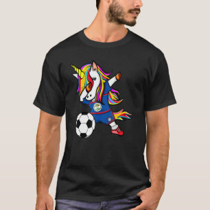 T-shirt Dabbing Unicorn Belize Football Belizean Drapeau S