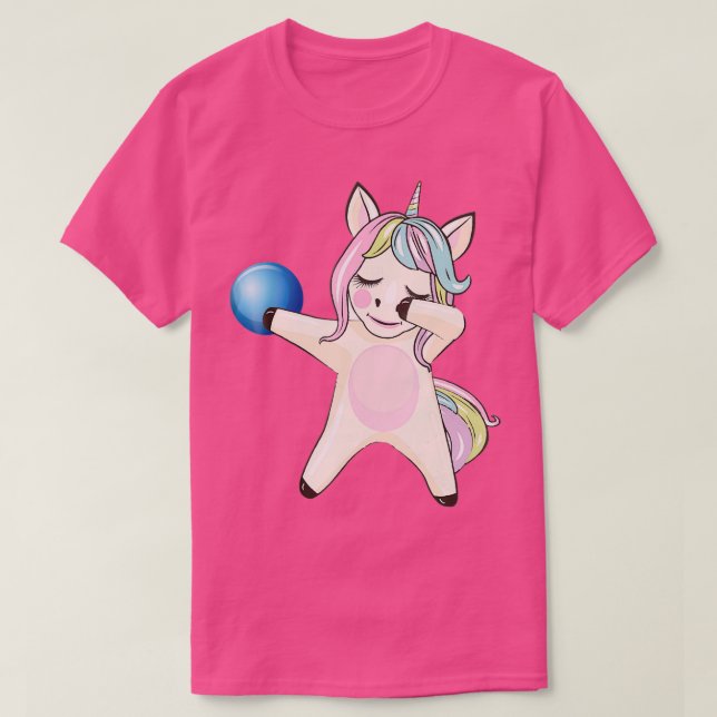 T-shirt Dabbing Unicorn Bowling Qui Aime T (Design devant)