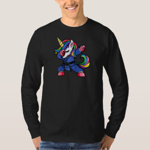 T-shirt Dabbing Unicorn Brésilien Jiu Jitsu Maman Tee Bjj