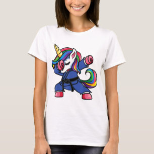 T-shirt Dabbing Unicorn Brésilien Jiu Jitsu Maman Tee BJJ 
