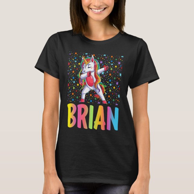 T-shirt Dabbing Unicorn Brian (Devant)