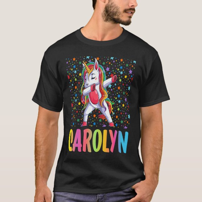 T-shirt Dabbing Unicorn Carolyn (Devant)