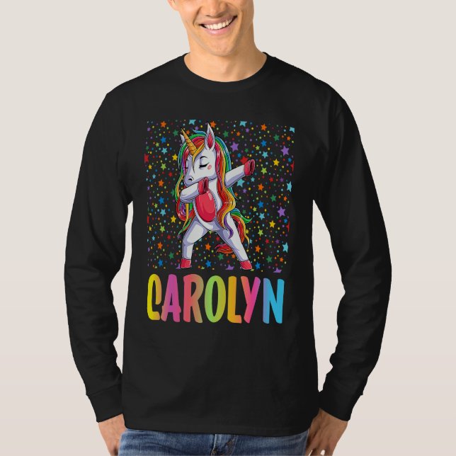 T-shirt Dabbing Unicorn Carolyn (Devant)