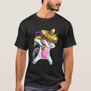 T-shirt Dabbing Unicorn Cinco De Mayo Kids Girls Women Mex
