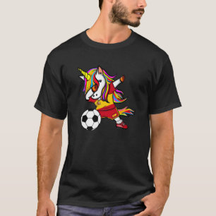 T-shirt Dabbing Unicorn Espagne Fans de football Jersey Es